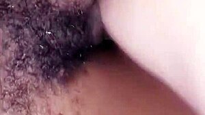 Closeup of pretty pussy eating whole bbc.