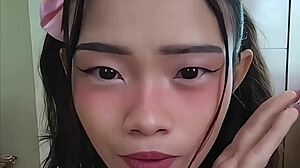 that tiny cockroach interrupts me sucking my own cock, but i drench her in cum