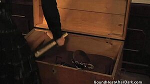 i received a collar and chain from my lesbian mistress as a gift, feeling bound and submissive in hardcore bondage