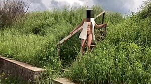 Walking around flashing in my white outfit publicly! 😏