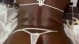 Black MILF has rough sex with ex-partner and rips his clothes
