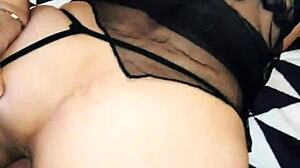 skinny milf with tight ass teases in homemade pov anal action just for you