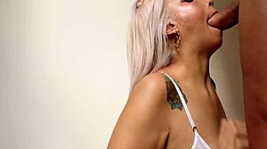 Busty Blonde Latina Gets Rough Sloppy Throat Fuck by Tourist