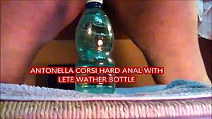 Antonella Corsi's hard anal with water bottle.