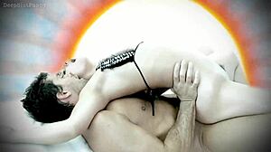 Deepslutpuppy's vanilla scene with a mouthful of cum
