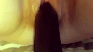 Fucking Machine First Time with BBC Dildo for Milf Orgasm!