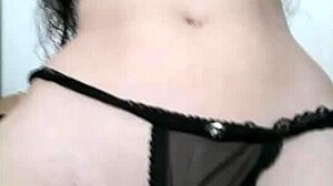 i masturbate in sexy see through panties and small tits