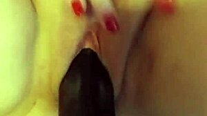 Fucking Machine First Time with BBC Dildo for Milf Orgasm!