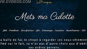 french femdom humiliates with sissification joi and cei instructions