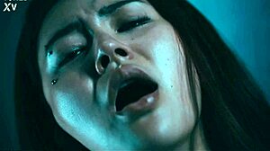 yo, big tits asian girl trapped at home turns into hot lesbian scissoring action