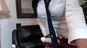 maxine spreading legs in college skirt 😏