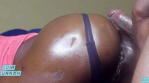 i love mona's ebony ass getting fucked with creampie