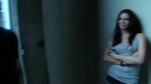 Horny brunette takes hard cock in ass and swallows cum