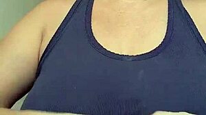 Blonde Mature Milf Titia Shows Off Big Natural Tits In Solo Vid For Allan