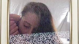 Aria Nicole’s stomach gets covered with cum in this missionary style orgasm