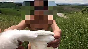 Walking around flashing in my white outfit publicly! 😏