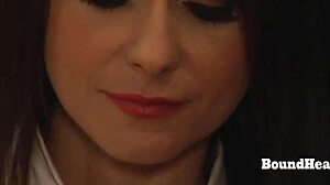 naughty lesbian slave teases and kisses her dominant madame