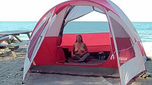 Housewife wants the guys on the beach!