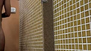 Spying on that big cock in the shower at the gym lockerroom. So thrilling!