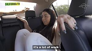 Lucky Taxi Driver With Naked Influencer