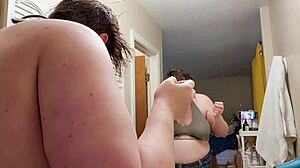 clara crisp, milf bbw, preps for giantess fetish video behind the scenes
