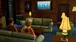 i'm playing sims 4 and interacting with the lady next door