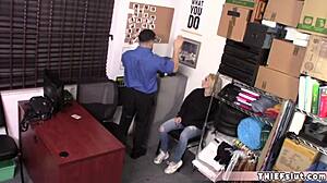Beautiful blonde shoplifting teen gets punished with sex
