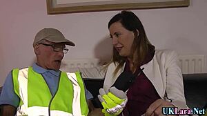 The british whore in heels gets her clothes ripped by a big cock, dripping cum in hardcore action.