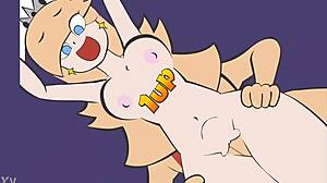 Bent Over Blowjob and Pussy Fucking with Princess Rosalina's Big Ass