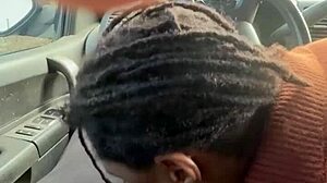 Amateur black beauty gives blow job in homemade video