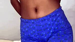 Hot amateur babe bent over naked shows pretty pussy and small tits