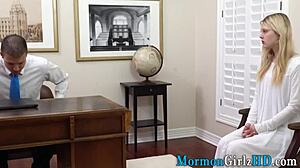 Teenage Mormon Nailed At Office In Doggystyle