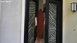 curious redhead erin everheart convinces friend for first dp. wanna see how we did it, huh?