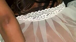 Beautiful Brunette Brunetteflower1's Huge Ass Fucked Hard With Oil!