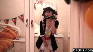 dagfs sexy caribbean pirate girl strips for the cam