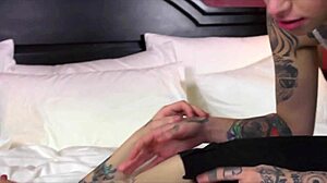 blonde milf in lingerie takes big cock hard