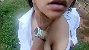 Curvy Schoolgirl in Lingerie Rides Cock in Abandoned House