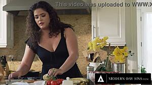 Big black cock drills wife's pussy and tits wildly