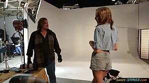 Sexy Teen 18+ Model Screws Photographer Hard