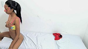 Look At This Skinny Colombian Slut Shaking Her Ass!