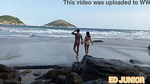 suggestive fuck on nudist beach with hot ass