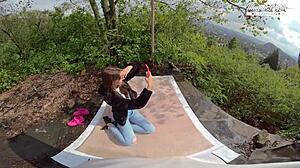 Perfect Teen 18+ Lili Charmelle Sucks And Fucks Outdoor