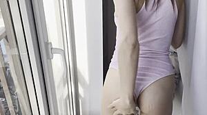 does this pretty brunette college babe with perfect ass really shoot solo phone sex videos?