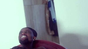 Hot ebony with wet pussy gets clothes ripped for monster cock