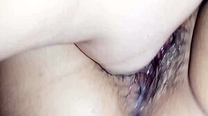 Close up of an amateur girlfriend’s pussy licking scene