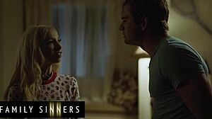 family sinners - hot blondie feels down after breakup and rides her stepbro to forget