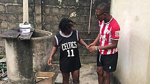 Boyfriend trolls her at the well, banging and creampying with raw power