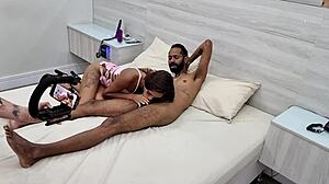 Young Karina Melo gives up tight ass to guys at motel