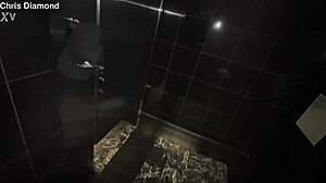 Horny Brunette Swallows My Cock in Hotel Bathroom!