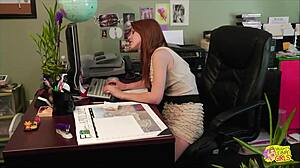 Horny Secretary Pepper Kester Licking Busty Milf Boss Nina Hartley in Hot Lesbian Action